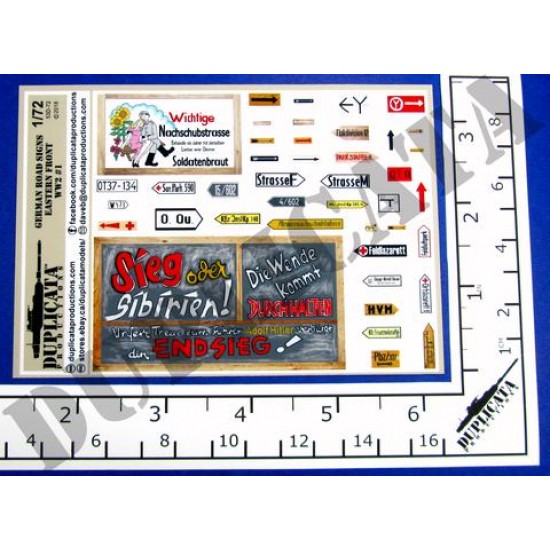 1/72 German Signs - Eastern Front #1 1/72 German Signs - Eastern Front #1