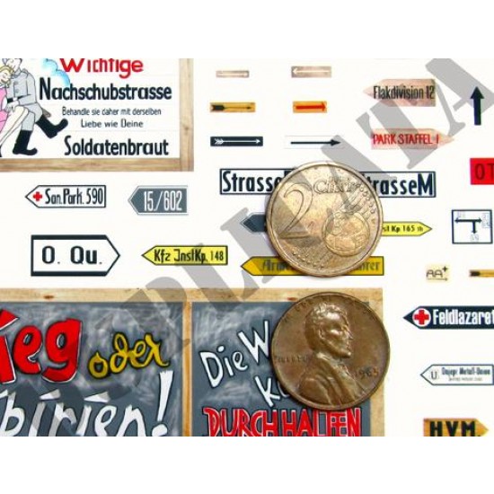 1/72 German Signs - Eastern Front #1 1/72 German Signs - Eastern Front #1