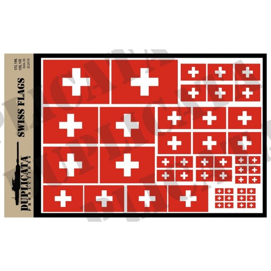 Multiple Scale Flag of Switzerland