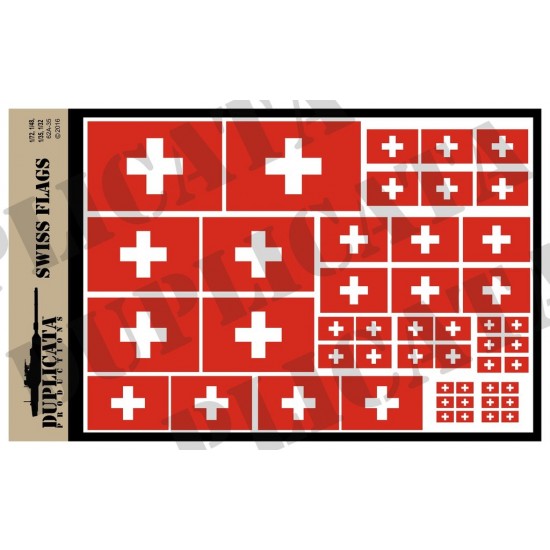 Multiple Scale Flag of Switzerland Multiple Scale Flag of Switzerland