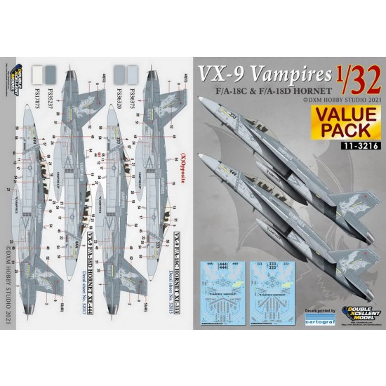 1/32 USN F/A-18C & F/A-18D Hornet VX-9 Vampires Decals for Academy/Kinetic kits 1/32 USN F/A-18C & F/A-18D Hornet VX-9 Vampires Decals for Academy/Kinetic kits