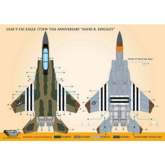 Decals for 1/48 US Air Force F-15C 173FW 75th Anniversary David R. Kingsley Decals for 1/48 US Air Force F-15C 173FW 75th Anniversary David R. Kingsley