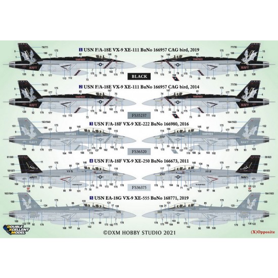 1/72 USN F/A-18E/F & EA-18G VX-9 Vampires Decals for Academy/Hasegawa/Italeri/Revell kits 1/72 USN F/A-18E/F & EA-18G VX-9 Vampires Decals for Academy/Hasegawa/Italeri/Revell kits
