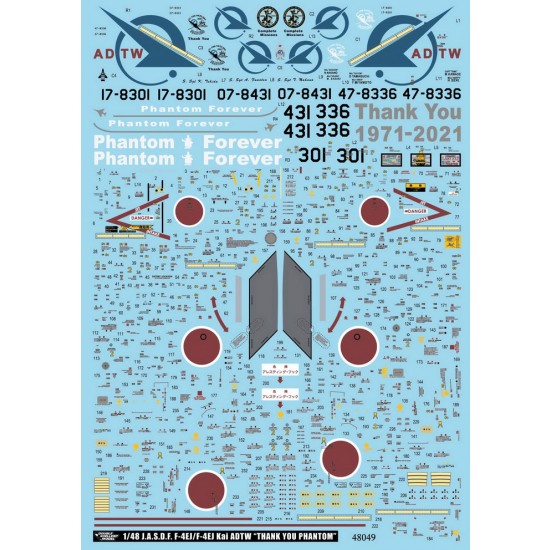 1/48 JASDF ADTW F-4 Phantom Last Flight 2021 Decals for Zoukei-Mura/Hasegawa F-4EJ kits 1/48 JASDF ADTW F-4 Phantom Last Flight 2021 Decals for Zoukei-Mura/Hasegawa F-4EJ kits