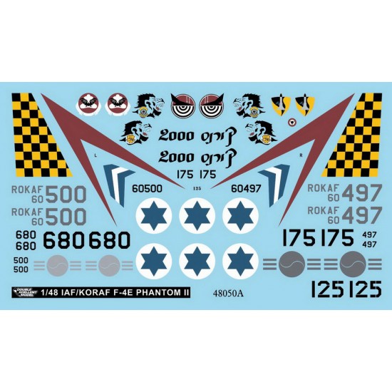 Decals for 1/48 IAF & ROKAF F-4E Phantom Collection #1 Decals for 1/48 IAF & ROKAF F-4E Phantom Collection #1