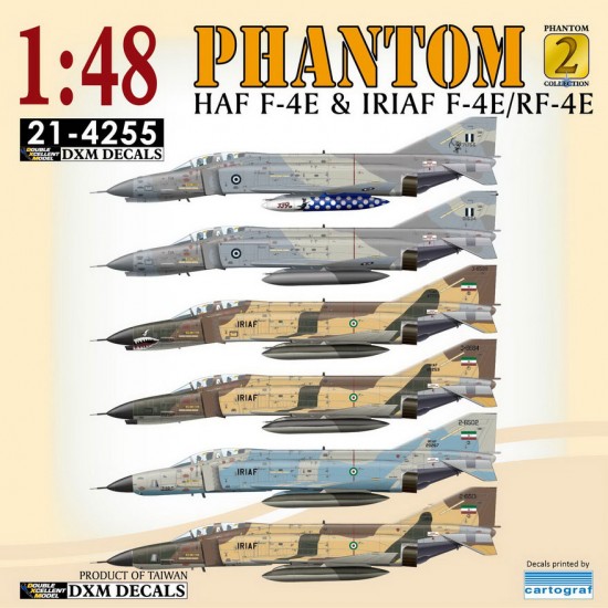 1/48 HAF & IRIAF F-4E/RF-4E Phantom Collection #2 Decals for Hasegawa/Italeri/Revell kits