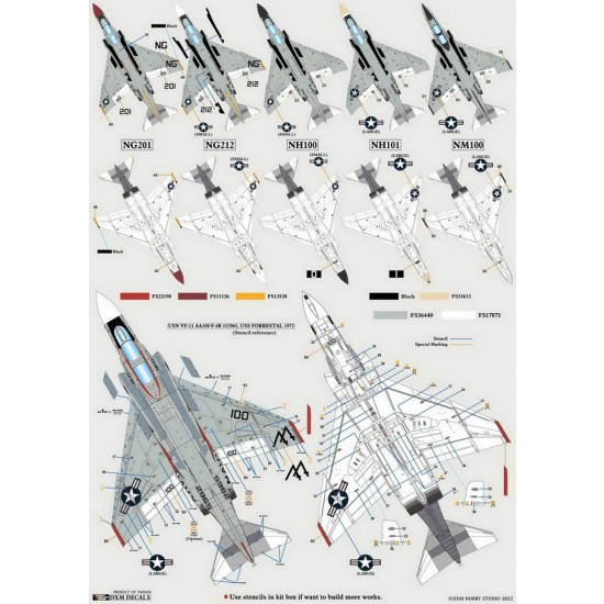 1/48 USN F-4B/J/N VF-11/51/92/213 Phantom Collection#3 Decals for Academy/Hasegawa kit 1/48 USN F-4B/J/N VF-11/51/92/213 Phantom Collection#3 Decals for Academy/Hasegawa kit