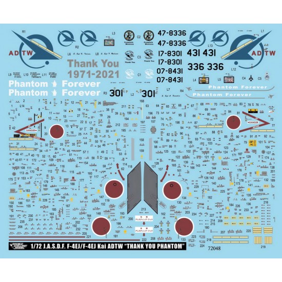 1/72 JASDF ADTW F-4 Phantom Last Flight 2021 Decals for Hasegawa/Finemolds/Fujimi kits 1/72 JASDF ADTW F-4 Phantom Last Flight 2021 Decals for Hasegawa/Finemolds/Fujimi kits