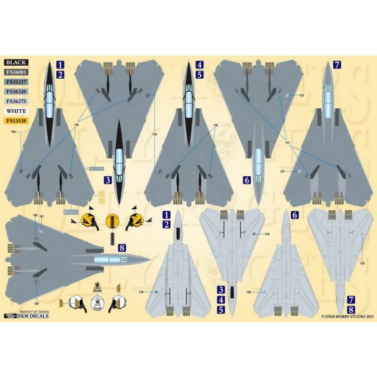 1/48 USN F-14B Tomcat VF-103 Jolly Rogers 00-04 Decals for Hasegawa/GWH/HobbyBoss kits 1/48 USN F-14B Tomcat VF-103 Jolly Rogers 00-04 Decals for Hasegawa/GWH/HobbyBoss kits