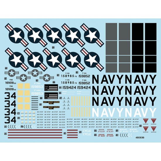 1/48 USN F-14A VF-2/VX-4/VF-154 Tomcat Collection #4 Decal for Academy/Hasegawa 1/48 USN F-14A VF-2/VX-4/VF-154 Tomcat Collection #4 Decal for Academy/Hasegawa