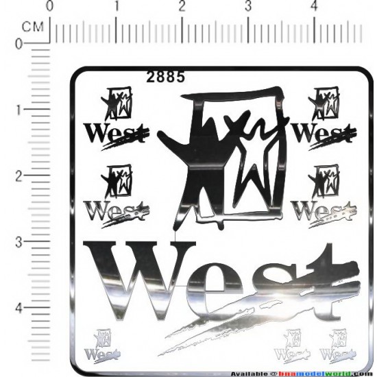 West Metal Logo Stickers Vol.2 for 1/12, 1/18, 1/20, 1/24, 1/43 Scales West Metal Logo Stickers Vol.2 for 1/12, 1/18, 1/20, 1/24, 1/43 Scales