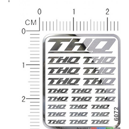 THQ Metal Logo Stickers for 1/12, 1/18, 1/20, 1/24, 1/43 Scales THQ Metal Logo Stickers for 1/12, 1/18, 1/20, 1/24, 1/43 Scales