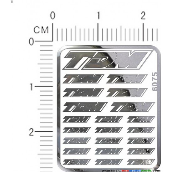 TDM Metal Logo Stickers for 1/12, 1/18, 1/20, 1/24, 1/43 Scales TDM Metal Logo Stickers for 1/12, 1/18, 1/20, 1/24, 1/43 Scales