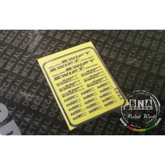 Suzuki Sport Swift Metal Logo Stickers for 1/12, 1/18, 1/20, 1/24, 1/43 Scales Suzuki Sport Swift Metal Logo Stickers for 1/12, 1/18, 1/20, 1/24, 1/43 Scales