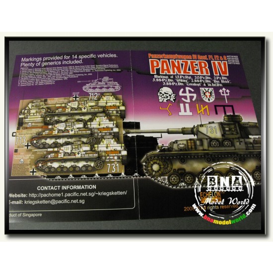Decals for 1/35 Panzer IV Ausf.F1/F2/G Decals for 1/35 Panzer IV Ausf.F1/F2/G