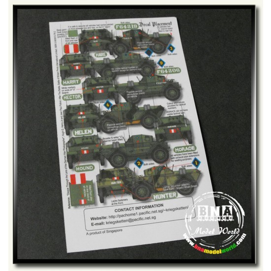 Decals for 1/35 Calgary Regiment Dingos at Dieppe Decals for 1/35 Calgary Regiment Dingos at Dieppe