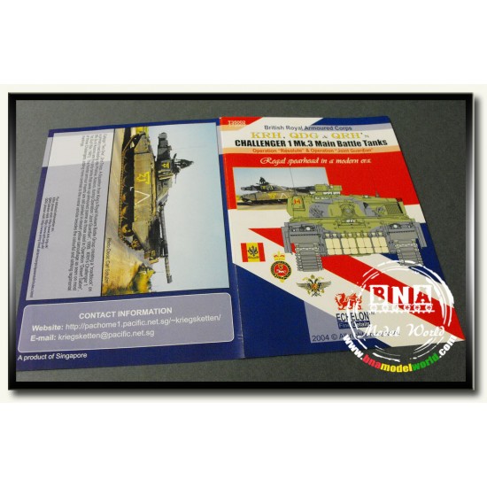 Decals for 1/35 British Challenger 1 Mk3s in IFOR, KFOR Operations Decals for 1/35 British Challenger 1 Mk3s in IFOR, KFOR Operations