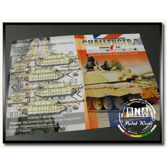 Decals for 1/35 British Challenger 2s in Operation Telic