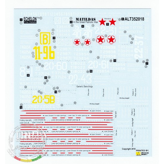 Decals for 1/35 Soviet Lend-Lease Matildas Decals for 1/35 Soviet Lend-Lease Matildas
