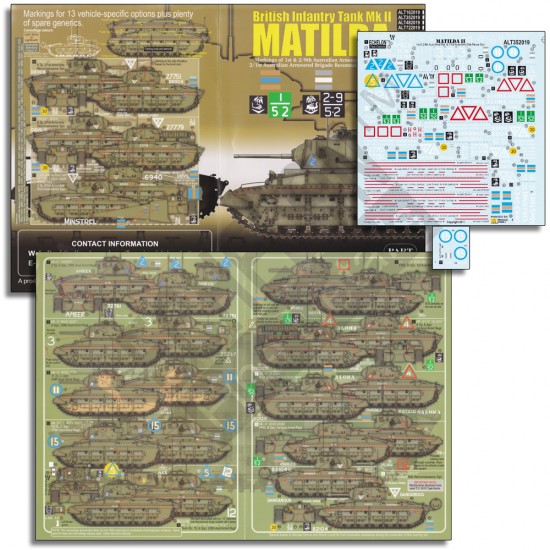 1/35 Australian Matildas Decals (Part 1) 1/35 Australian Matildas Decals (Part 1)