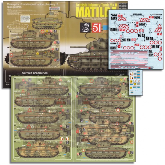 1/35 Australian Matildas Decals (Part 2) 1/35 Australian Matildas Decals (Part 2)