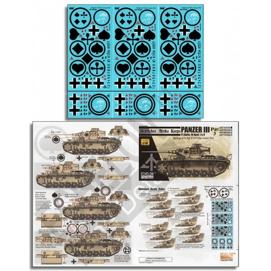 Decals for 1/16 DAK Panzer IIIs Part 3 Decals for 1/16 DAK Panzer IIIs Part 3