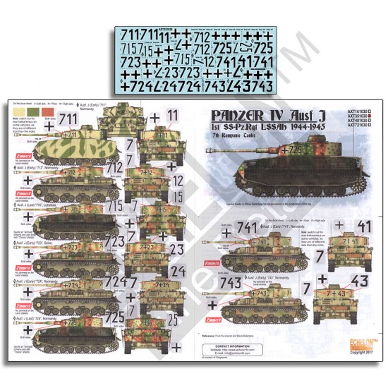 1/35 LAH Panzer IV Ausf. Js 1944-1945 Decals 1/35 LAH Panzer IV Ausf. Js 1944-1945 Decals