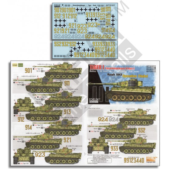 Decals for 1/35 3. SS-Schw.Pz.Rgt. Tiger Is Kursk 1943 - Operation Citadel Decals for 1/35 3. SS-Schw.Pz.Rgt. Tiger Is Kursk 1943 - Operation Citadel