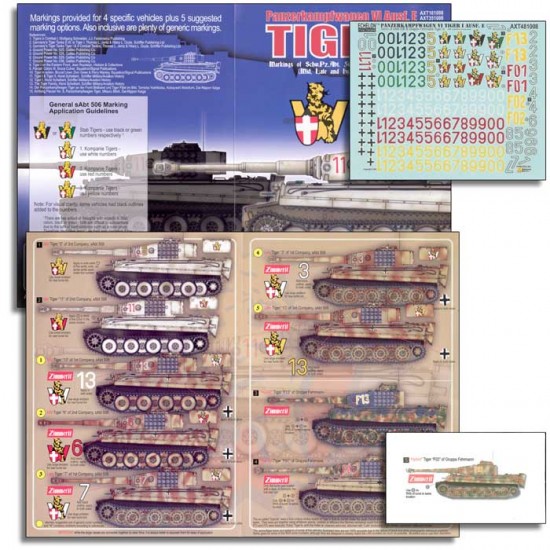 1/48 Schwere Panzerabteilung 506, Gruppe Fehrmann Tiger Is Decals 1/48 Schwere Panzerabteilung 506, Gruppe Fehrmann Tiger Is Decals