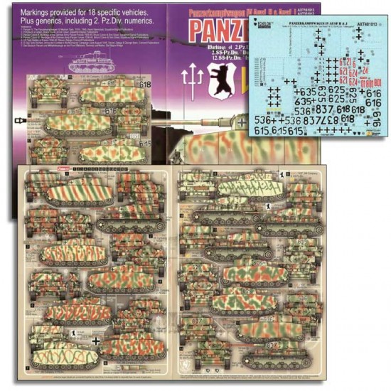 1/48 2 & 3 Pz.Div., Das Reich & HJ Panzer IVs (Ausf Hs & Js) Decals 1/48 2 & 3 Pz.Div., Das Reich & HJ Panzer IVs (Ausf Hs & Js) Decals