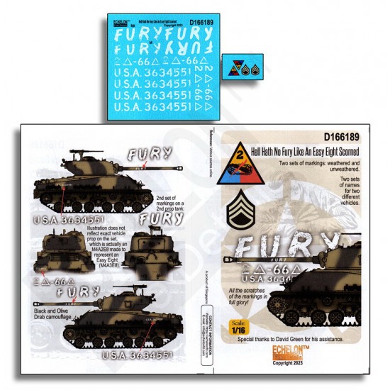 Decals for 1/16 Hell Hath No Fury Like An Easy Eight Scorned Decals for 1/16 Hell Hath No Fury Like An Easy Eight Scorned