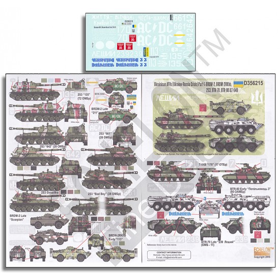 1/35 Ukrainian AFVs (Ukraine-Russia Crisis)Pt.6: BRDM-2,BRDM-2RKhb,2S3,BTR-70,BTR-80&T-64B 1/35 Ukrainian AFVs (Ukraine-Russia Crisis)Pt.6: BRDM-2,BRDM-2RKhb,2S3,BTR-70,BTR-80&T-64B