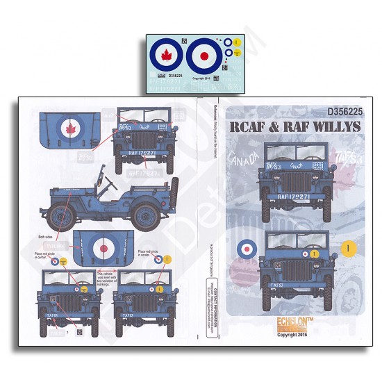 1/35 RCAF and RAF Willys Decals