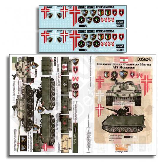 1/35 Lebanese Forces Christian Militia AFV Markings (Decals) 1/35 Lebanese Forces Christian Militia AFV Markings (Decals)