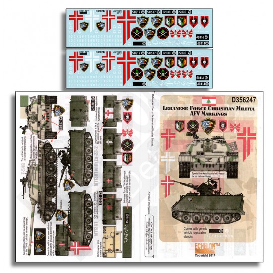 1/35 Lebanese Forces Christian Militia AFV Markings (Decals)
