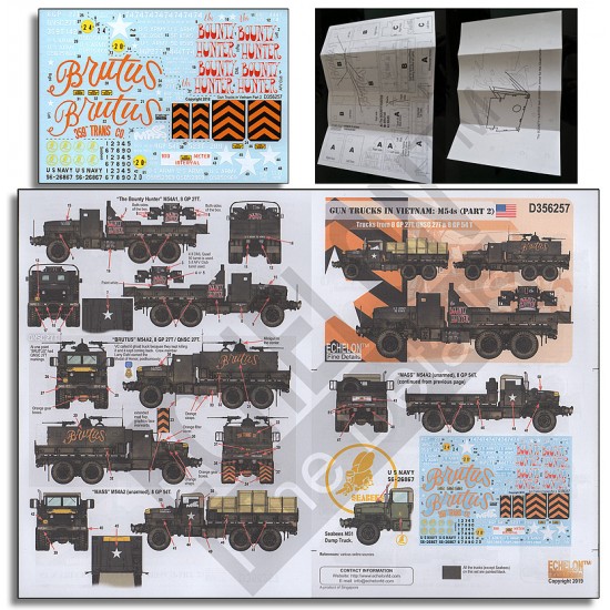 Decals for 1/35 US Gun Trucks in Vietnam: M54s Part 2 - 8 GP 27T/54T & QNSC 27T Decals for 1/35 US Gun Trucks in Vietnam: M54s Part 2 - 8 GP 27T/54T & QNSC 27T