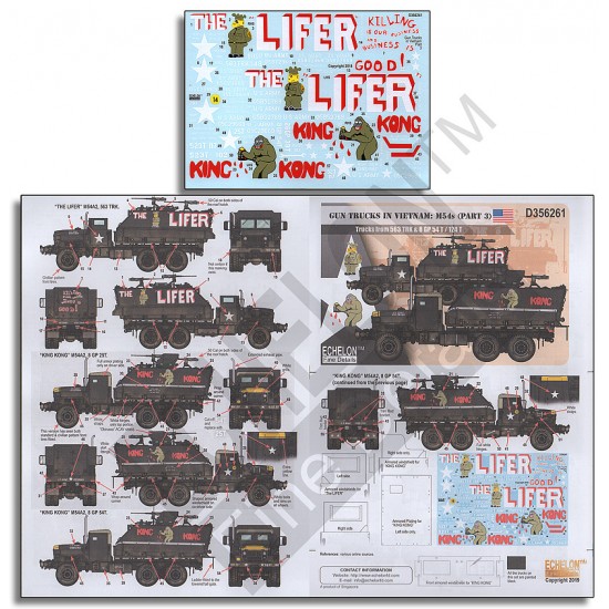 Decals for 1/35 US Gun Trucks in Vietnam: M54s Part 3 - 563 TRK & 8 GP 54T/124T Decals for 1/35 US Gun Trucks in Vietnam: M54s Part 3 - 563 TRK & 8 GP 54T/124T