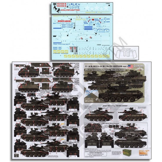 Decals for 1/35 11 ACR M551s & M113s in Vietnam (Part 2) Decals for 1/35 11 ACR M551s & M113s in Vietnam (Part 2)