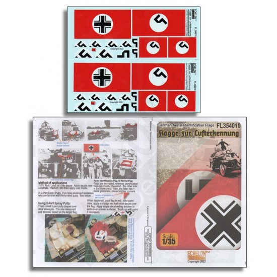Decals for 1/35 WWII German Aerial Identification / Recognition Flags Decals for 1/35 WWII German Aerial Identification / Recognition Flags