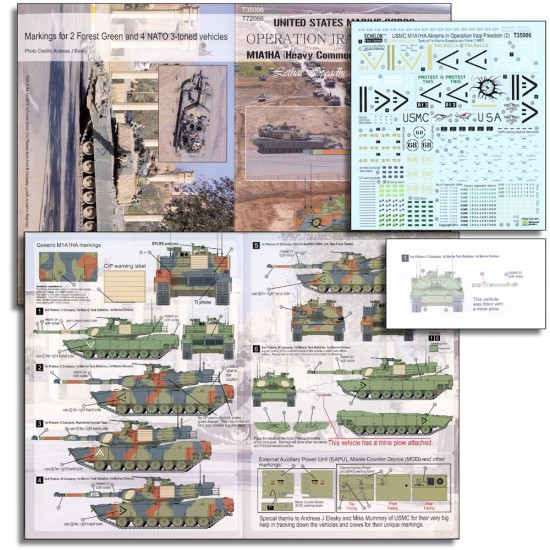 Decals for 1/35 USMC M1A1HA Abrams in Operation Iraqi Freedom (Part 2)
