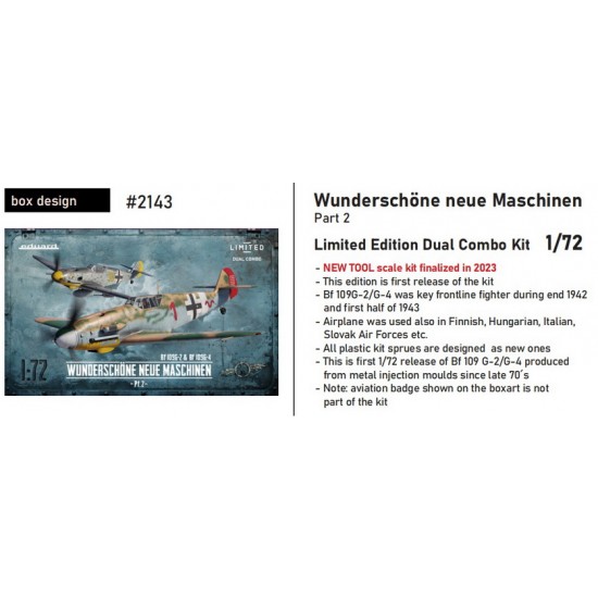 1/72 Wunderschone Neue Maschinen Pt. 2 Dual Combo: Bf 109 G-2/G-4