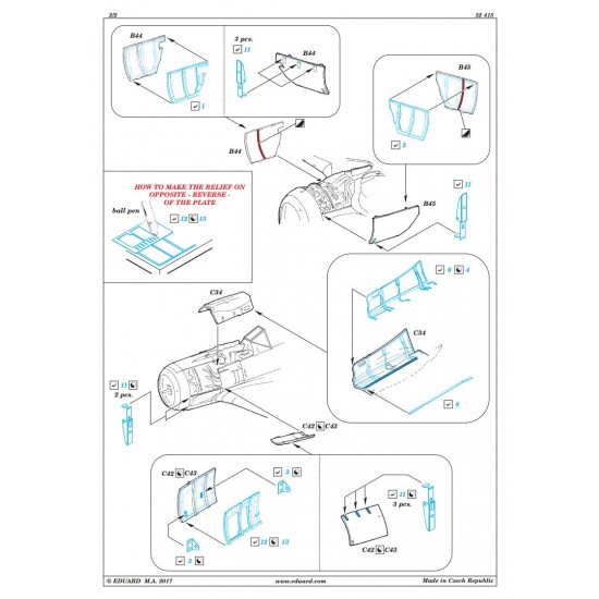 1/32 Fw 190A-8 Engine Photo-Etched Set for Revell Models 1/32 Fw 190A-8 Engine Photo-Etched Set for Revell Models