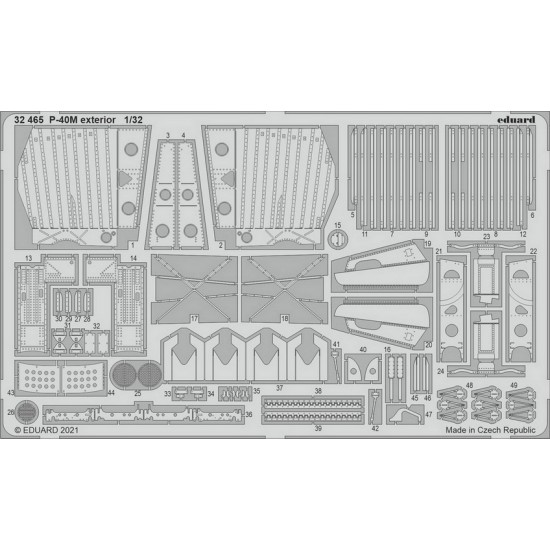 1/32 Curtiss P-40M Warhawk Exterior Detail Set for Trumpeter kits 1/32 Curtiss P-40M Warhawk Exterior Detail Set for Trumpeter kits