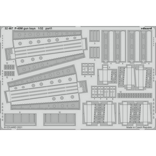 1/32 Curtiss P-40M Warhawk Gun Bays Detail Set for Trumpeter kits 1/32 Curtiss P-40M Warhawk Gun Bays Detail Set for Trumpeter kits