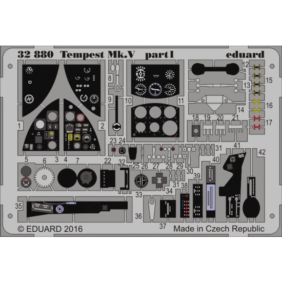 1/32 Hawker Tempest Mk.V Detail Set for Special Hobby kit (2 Photo-Etched Sheets) 1/32 Hawker Tempest Mk.V Detail Set for Special Hobby kit (2 Photo-Etched Sheets)