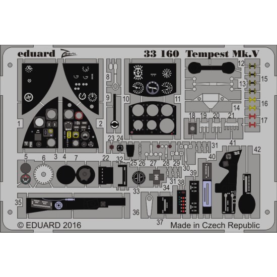 1/32 Hawker Tempest Mk.V Interial Detail Set (1 Photo-Etched Sheet) 1/32 Hawker Tempest Mk.V Interial Detail Set (1 Photo-Etched Sheet)
