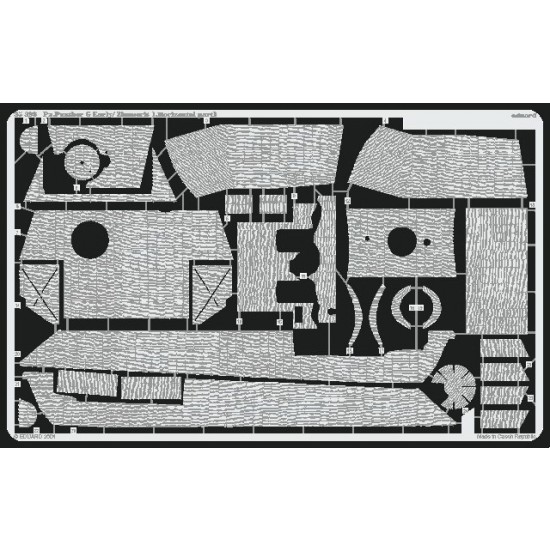 Photo-etched Zimmerit for 1/35 Panther Ausf.G Early Horizontal for Tamiya Photo-etched Zimmerit for 1/35 Panther Ausf.G Early Horizontal for Tamiya