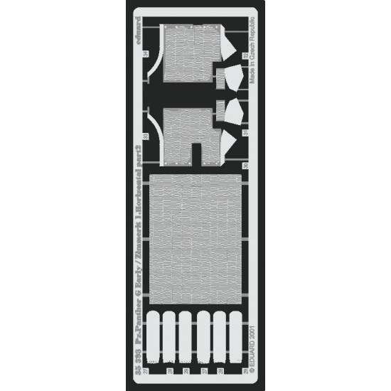 Photo-etched Zimmerit for 1/35 Panther Ausf.G Early Horizontal for Tamiya Photo-etched Zimmerit for 1/35 Panther Ausf.G Early Horizontal for Tamiya