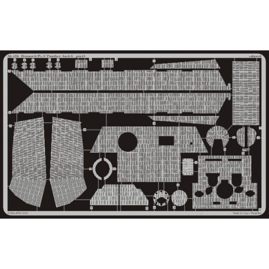 Photo-etched Zimmerit for 1/35 Panther Ausf.A for Tamiya kit