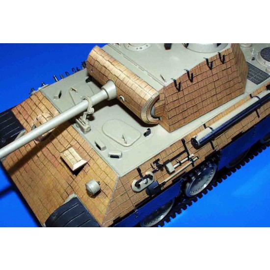 Photo-etched Zimmerit for 1/35 Panther Ausf.A for Tamiya kit